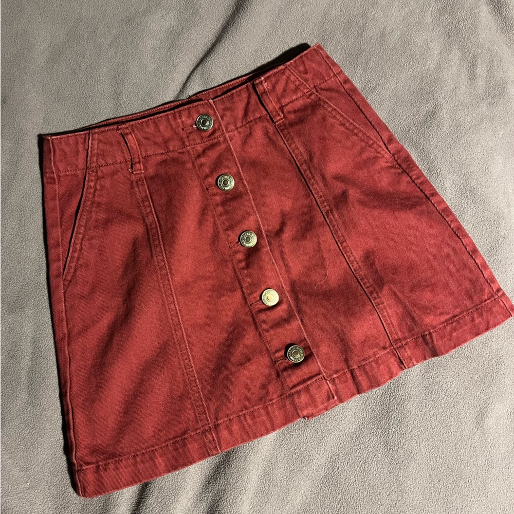 Forever 21 Button Up Jean Skirt